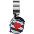Black And White Striped Heart SteelSeries Arctis 3 Skin